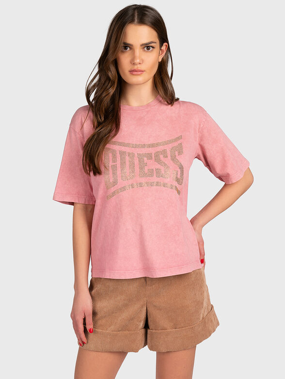 CELIA T-shirt  with rhinestone logo - 1