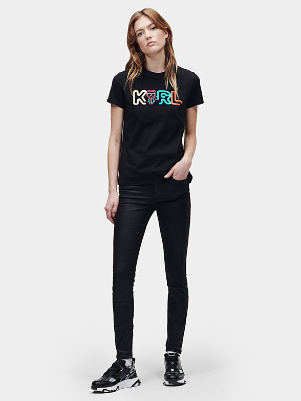 JELLY black T-shirt with logo detail  - 1