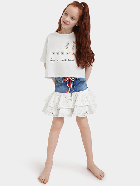 FRAN denim skirt with flounce - 2