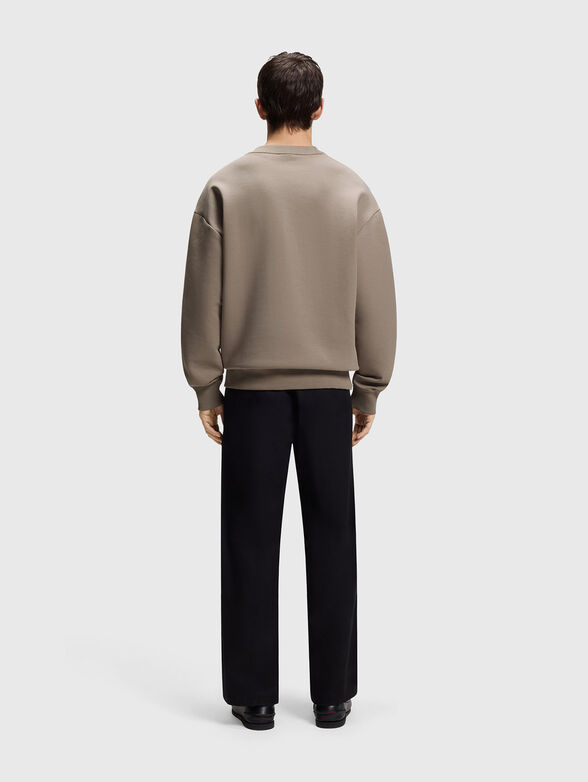 Sweatshirt with oval neckline in black - 3