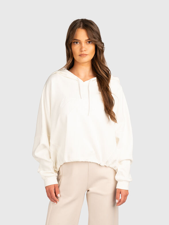 Hooded sweatshirt with elastic waist - 1