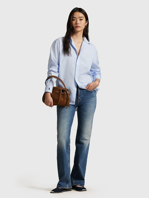 Cotton shirt with logo embroidery - 2