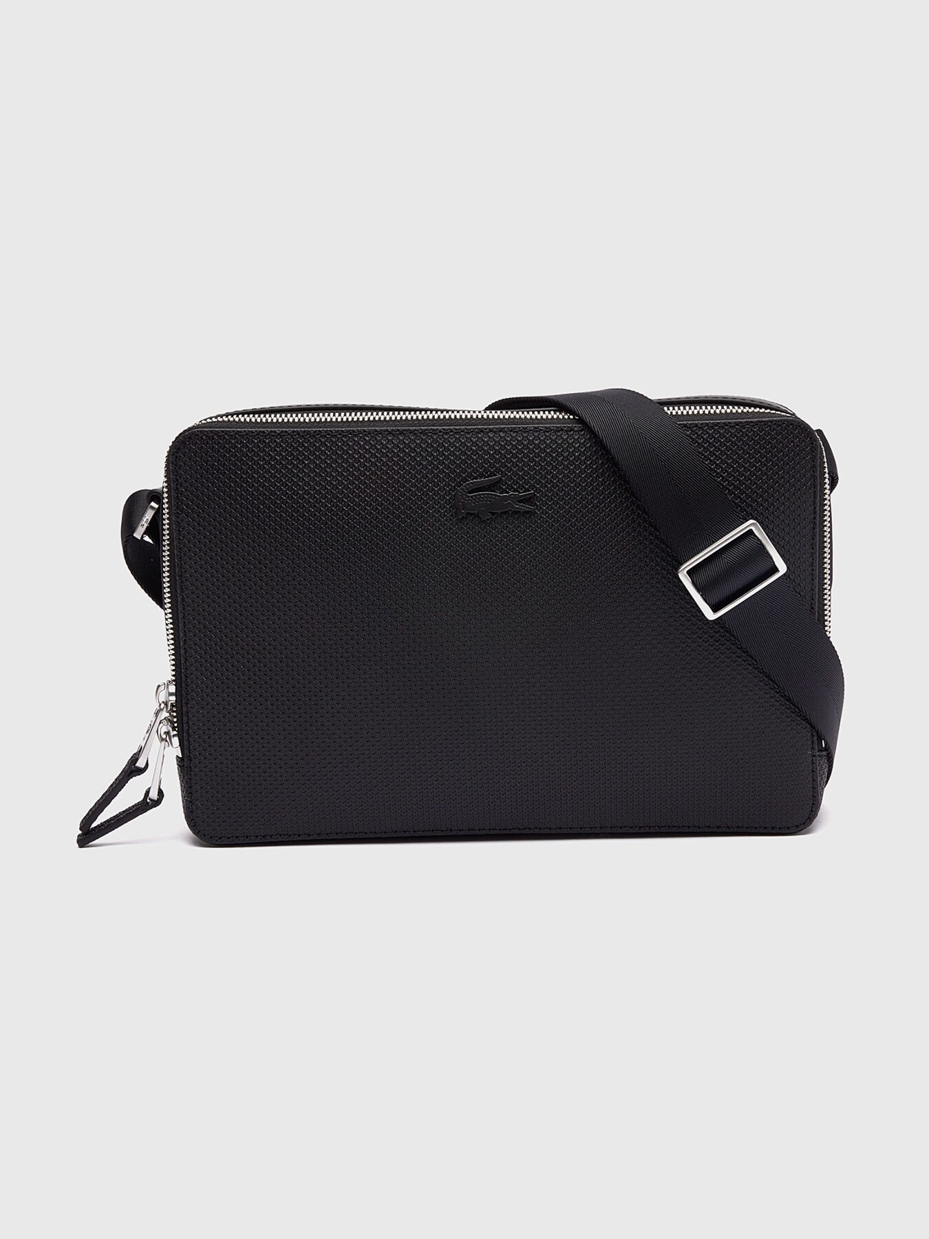 LACOSTE ブラック バッグ NI3270CE未使用 CHANTACO leather crossbody bag brand LACOSTE