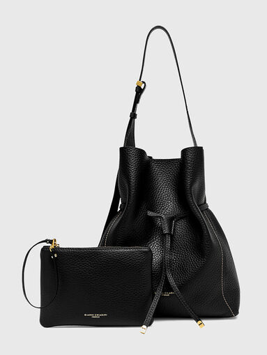 SIENNA leather bag in beige - 4