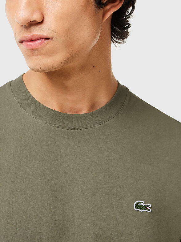 Beige cotton T-shirt  - 4