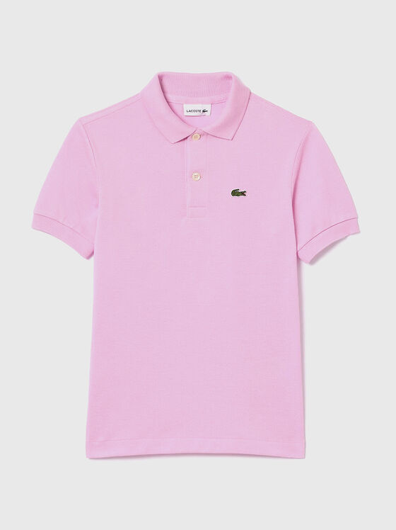 Cotton polo shirt with logo  - 1