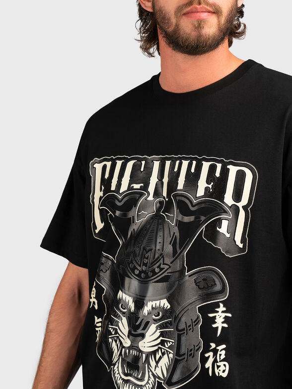 Oversized T-shirt with contrast print - 5