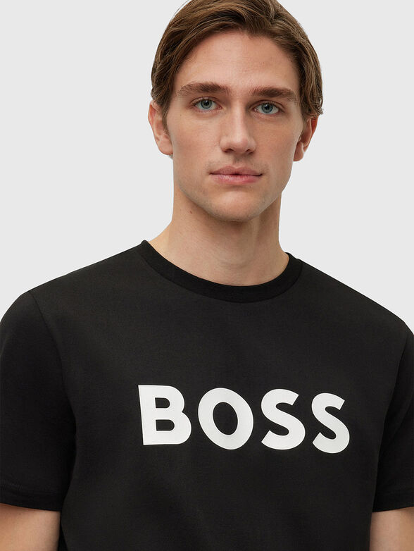 Cotton T-shirt TIBURT with contrast logo print - 4