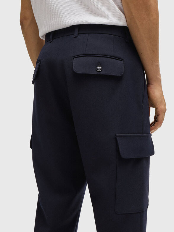 Wool blend cargo pants - 3