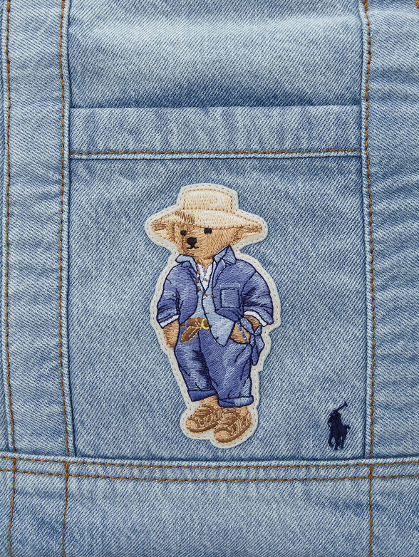 Denim tote bag with Polo Bear embroidery - 5