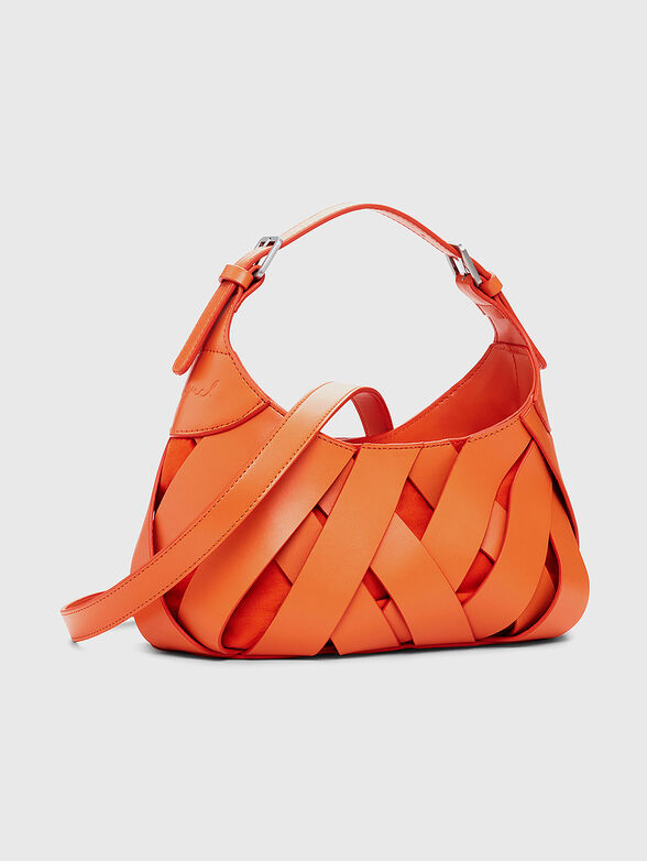 Orange bag with braided effect - 4