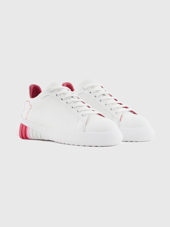 Leather sports shoes with logo - 2