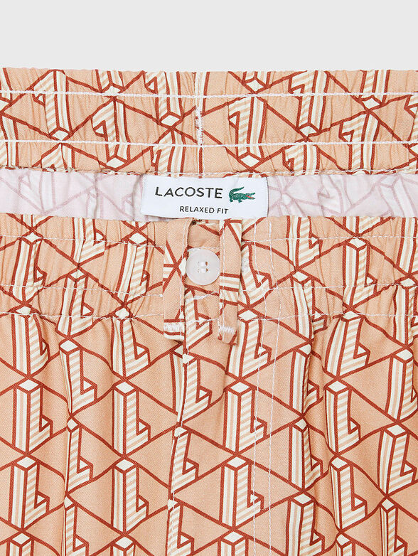 Cotton shorts with logo embroidery - 4