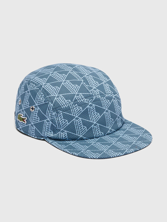 Cap with visor and monogram print - 1