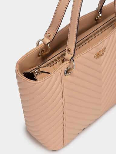 NOELLE ELITE beige bag with quilted effect - 5