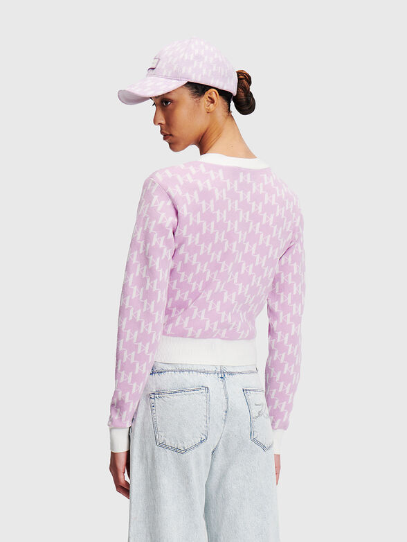Cardigan with monogram logo design - 3