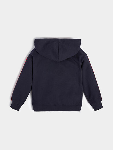 Cotton sweatshirt with zipper and hood - 2