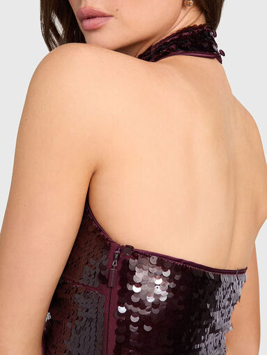 Halter neck sequin top - 5