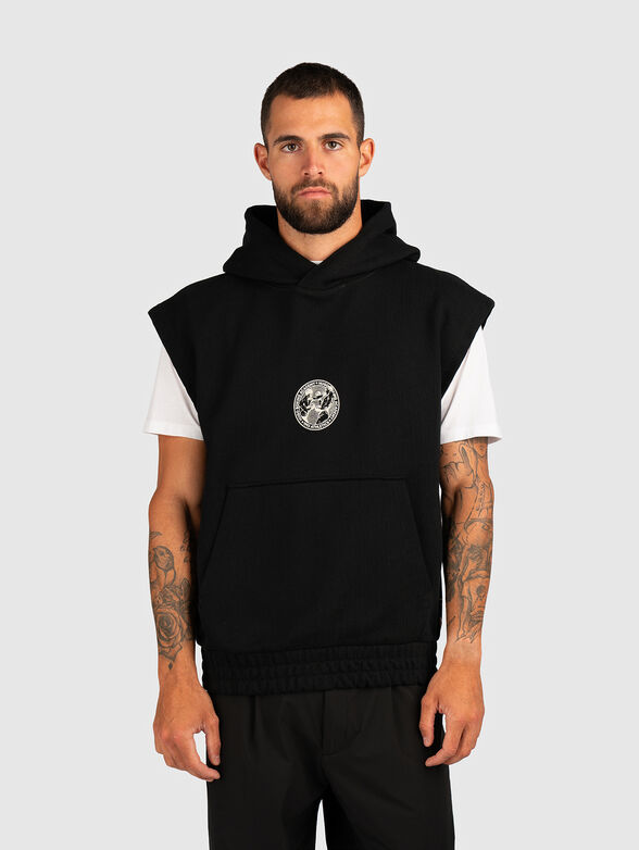 Sleeveless cotton sweatshirt - 1