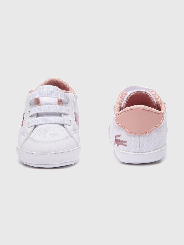 White sneakers with pink details  - 5