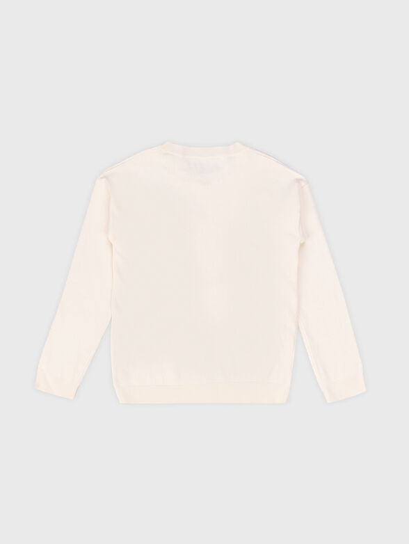 Pink sweatshirt with sequins and embroidery  - 2