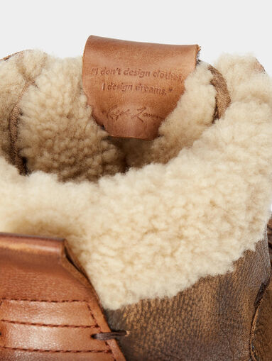 High leather sports shoes - 4