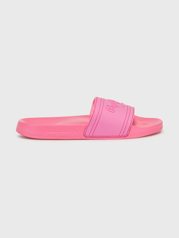 SLIDER Pink slides with embossed logo - 1