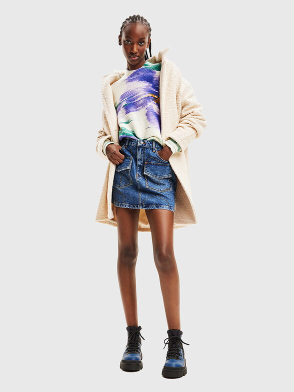 Sweater with multicolored print - 2