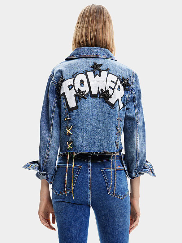 TONYA denim jacket with accent back - 2