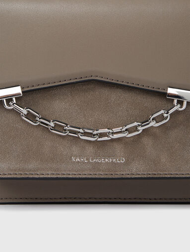 GRAINY crossbody bag with suede details - 4