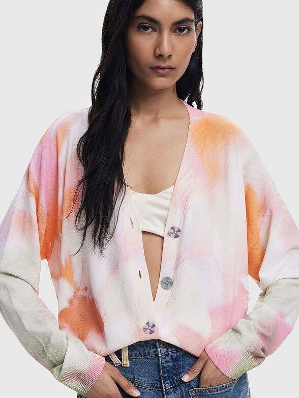 Cardigan with abstract print - 4