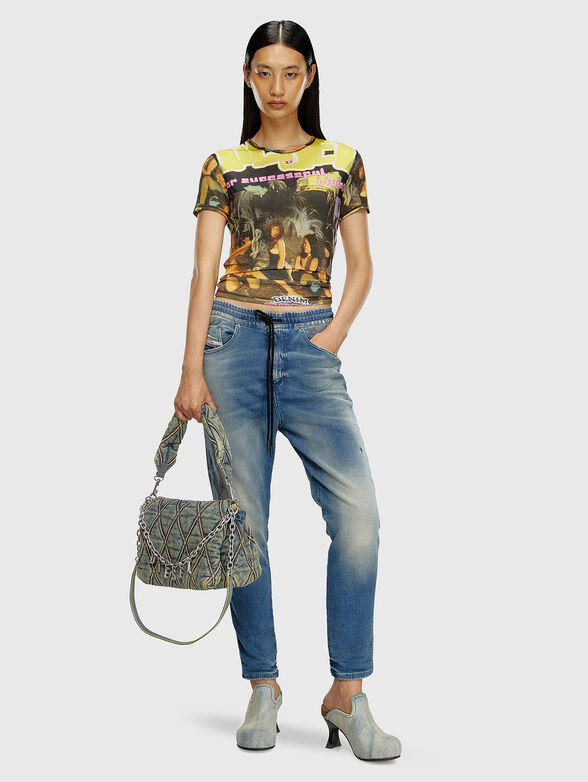 2041 D-FAYZA JOGG blue jeans with elastic waist - 4