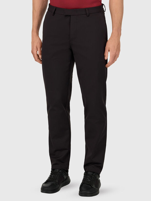 Pants with embroidered logo  - 1