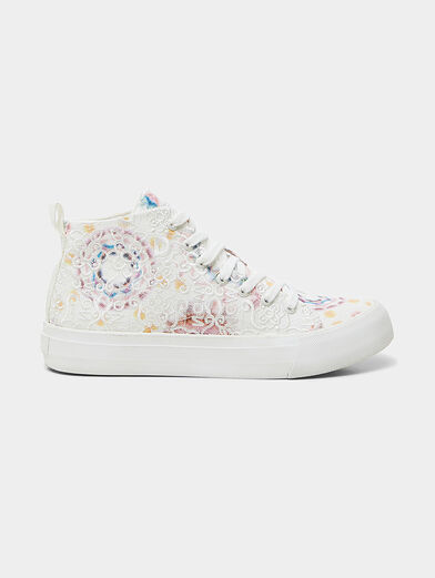 Sneakers with floral embroidery - 1