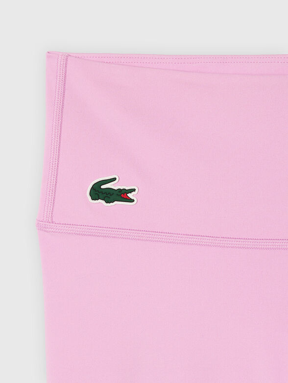 Pink leggings with logo accent - 2