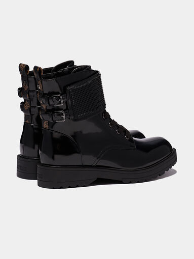 WANDA Combat boots with accent strap - 3