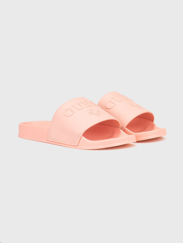 Beach slippers with logo in black - 2