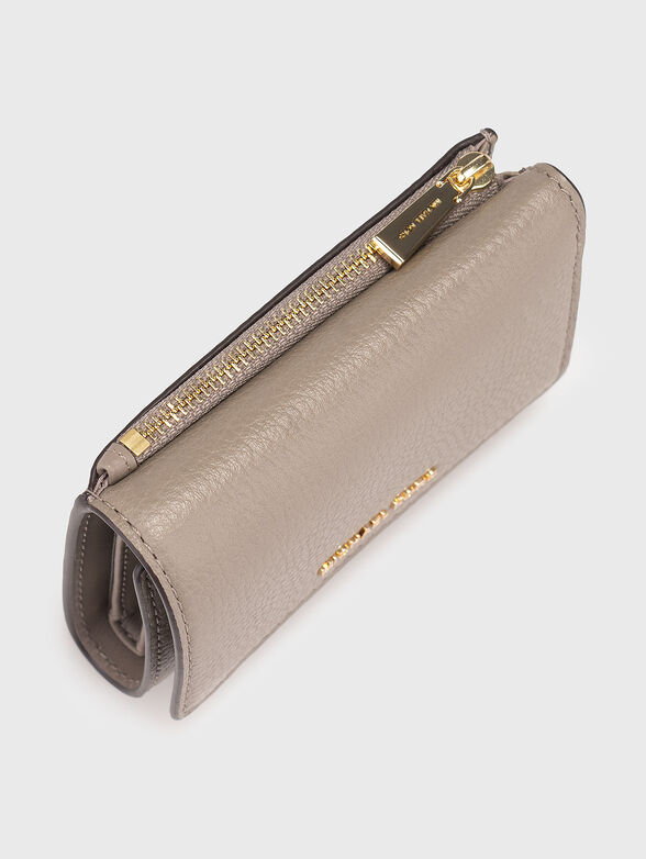 Leather wallet with logo detail - 4