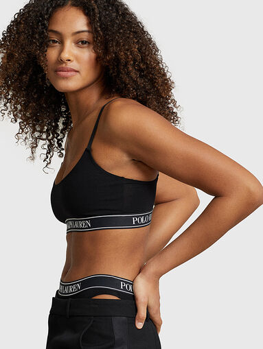 Black bikini with logo inscription - 4