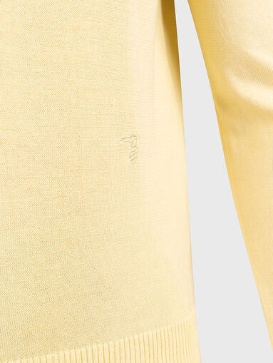 Round neck sweater with Levriero logo embroidery - 5