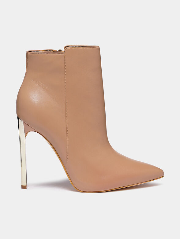 EHREN leather ankle boots in beige color - 1