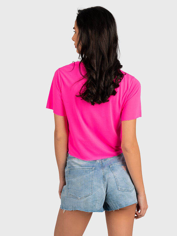 Cropped T-shirt with logo print - 2