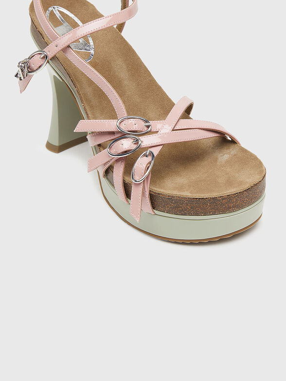 Heeled sandals with buckles - 4