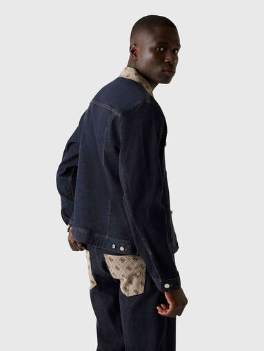 DILLON denim jacket with accent collar - 3