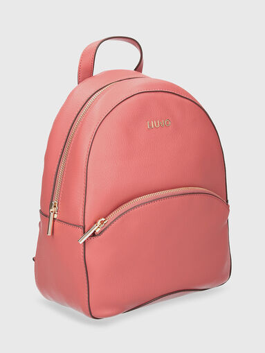 Beige backpack with mini logo  - 4