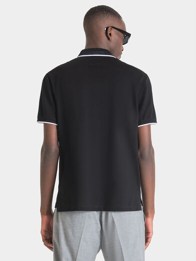Black polo-shirt with animal print - 2