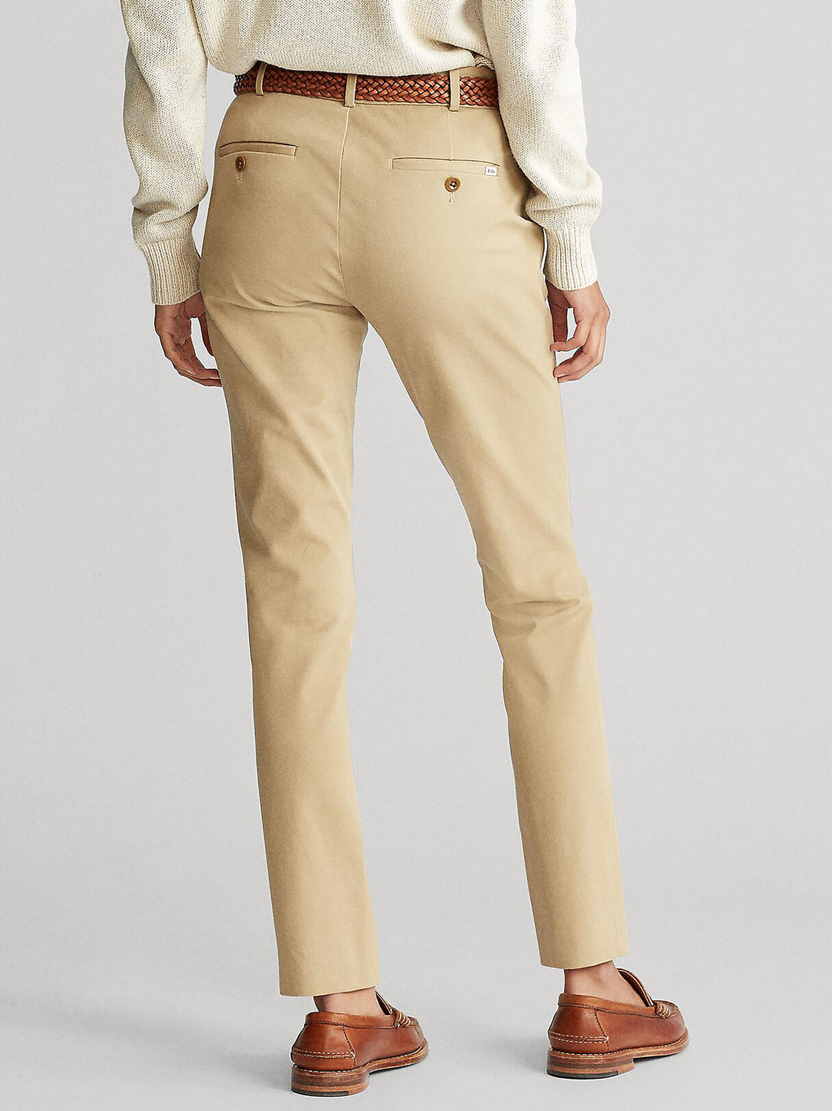 Cropped trousers in beige color brand POLO RALPH LAUREN