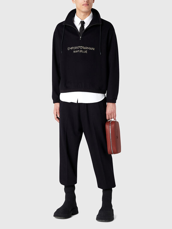 Black wool and cashmere trousers - 4