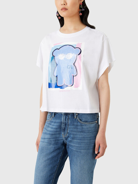 Cotton T-shirt with print  - 1