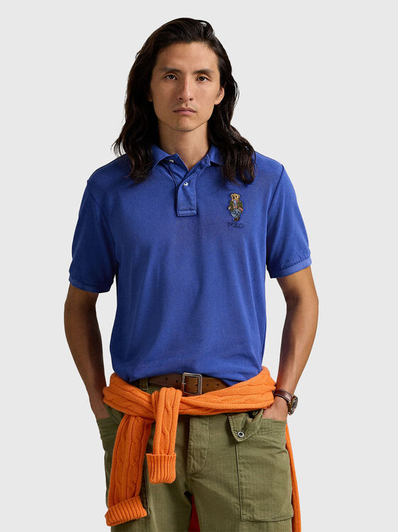 Cotton polo shirt with Polo Bear logo - 1
